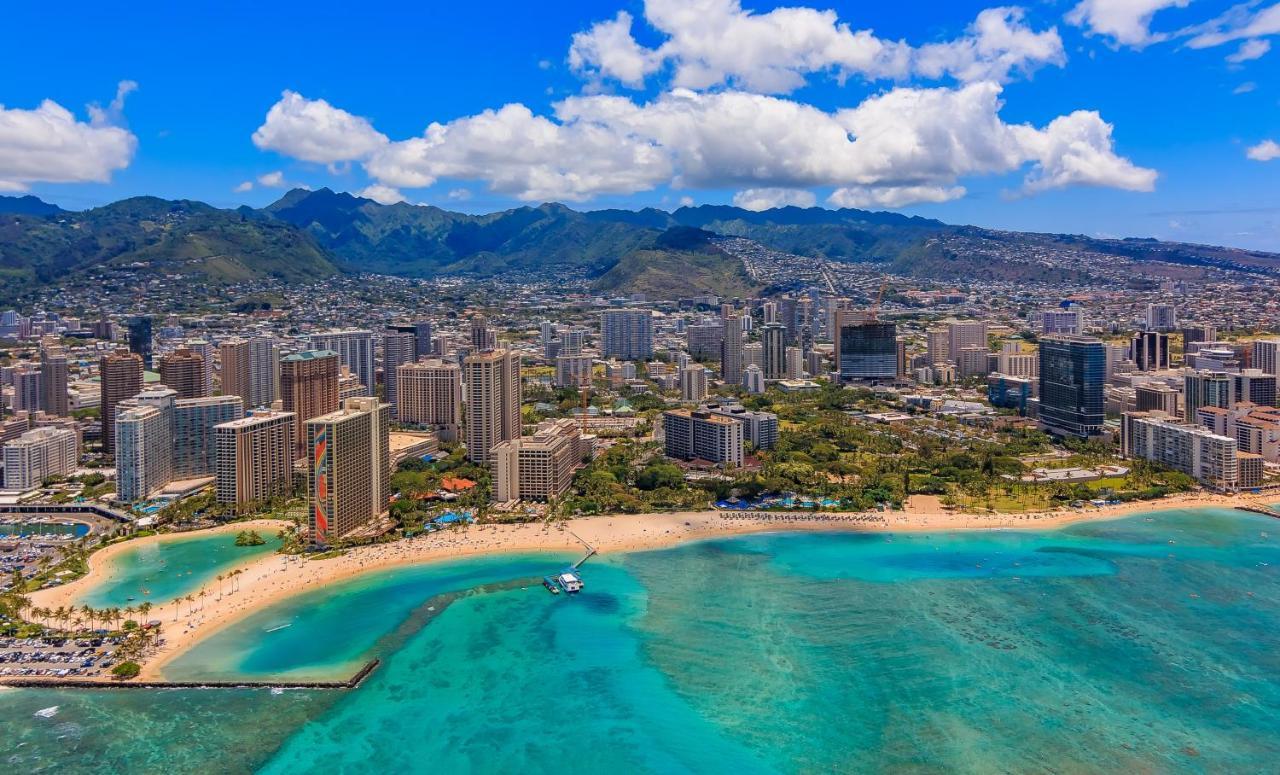 Ferienwohnung Aqua Palms Waikiki Ocean View Lanai Parking Included Honolulu Exterior foto