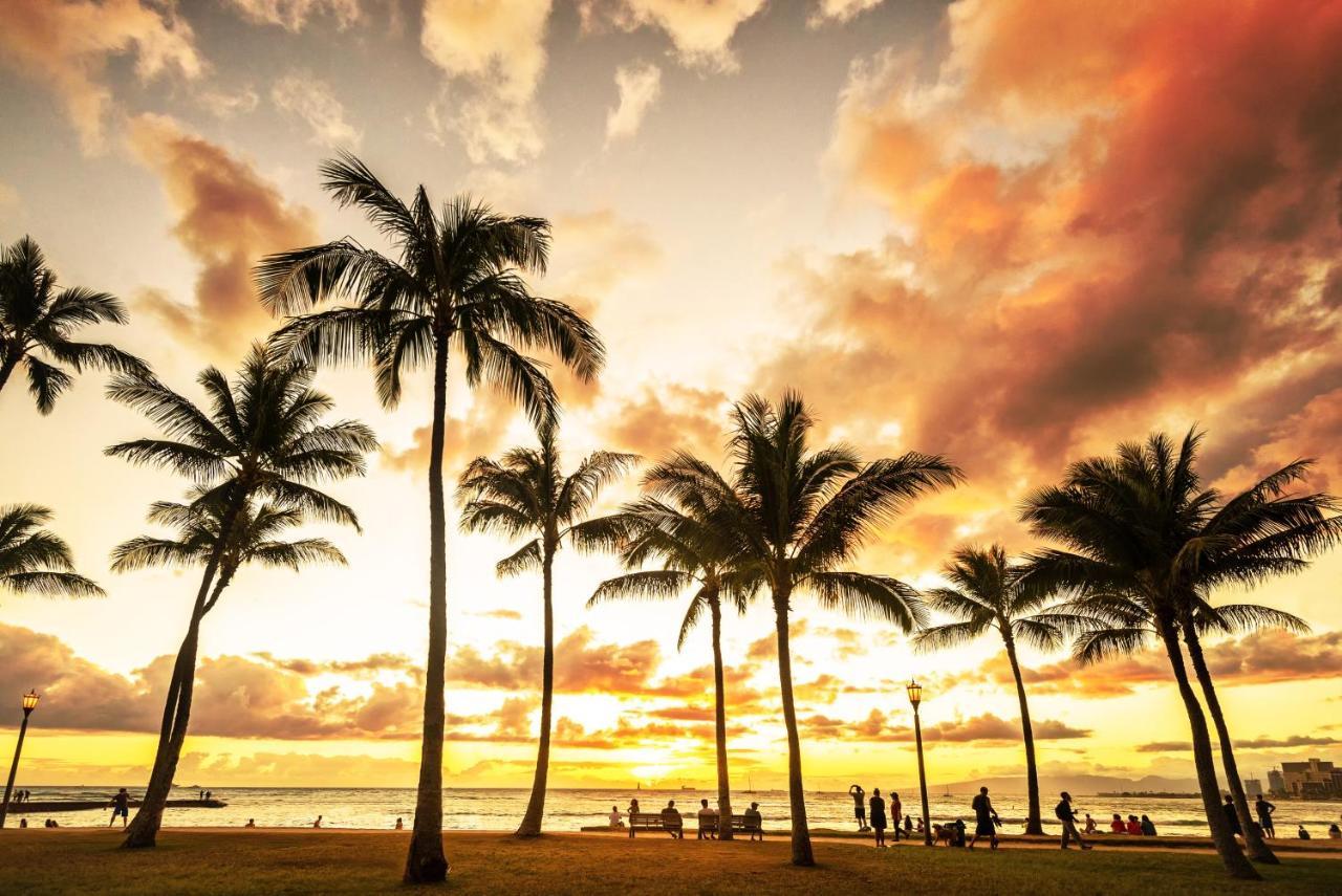 Ferienwohnung Aqua Palms Waikiki Ocean View Lanai Parking Included Honolulu Exterior foto